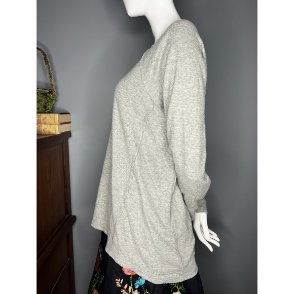 Wildfox : grey Haley brushed long sleeve V neck thermal - Picture 5 of 13